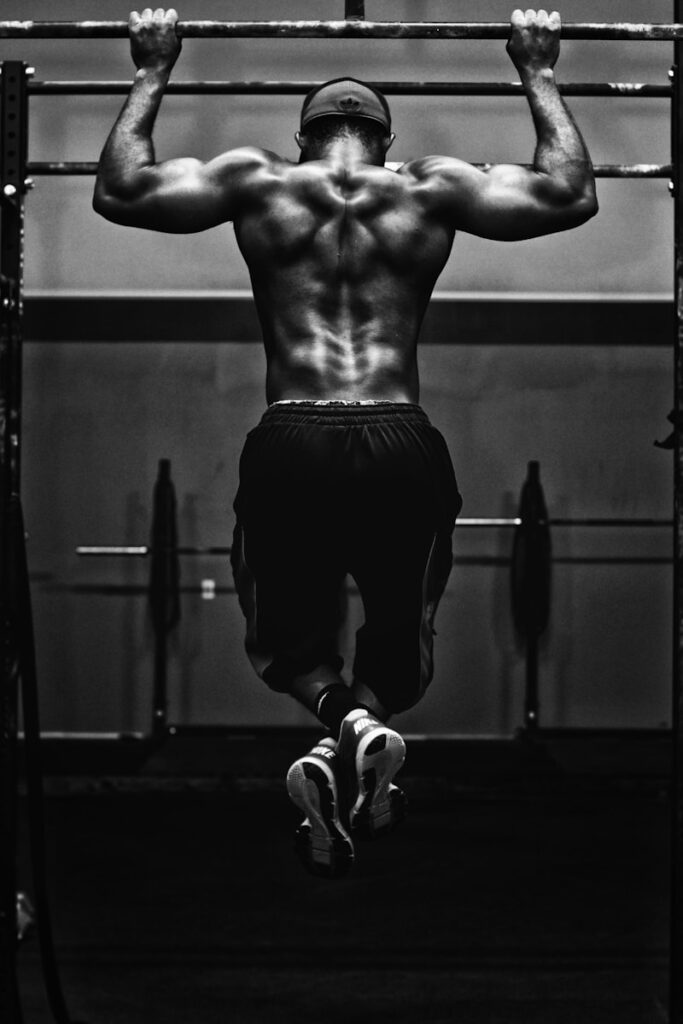 man doing pull up