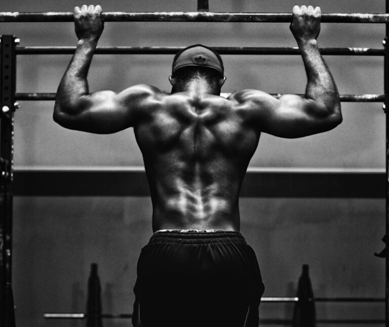 man doing pull up