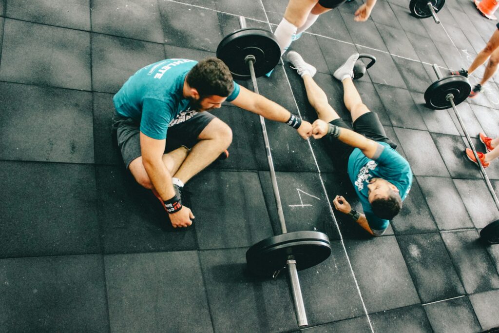 man enjoying crossfit workout